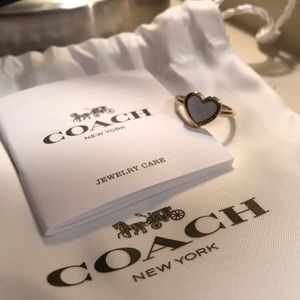 Coach white heart ring!